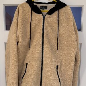 Men's Hideout Clothing Company Cream Sherpa Jacket 2XL